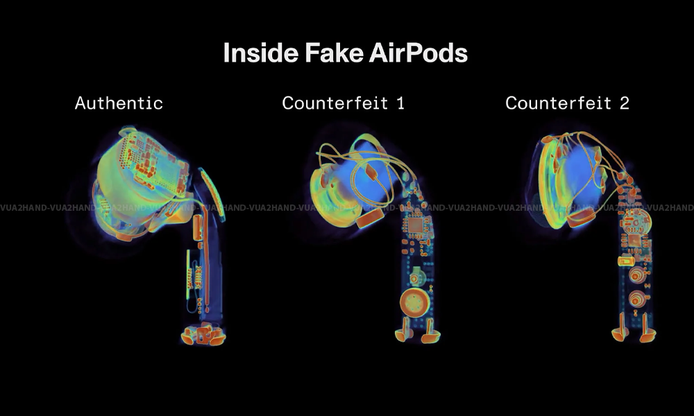 Đây là sự khác biệt giữa AirPods “real” và “fake” qua ảnh chụp cắt lớp